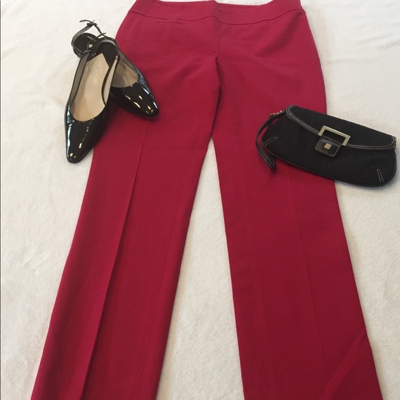 Ann Taylor Red KATE Dress Pants Slacks 4 EUC - Picture 2 of 7